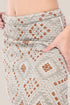Harem pants in quilted printed cotton blend
